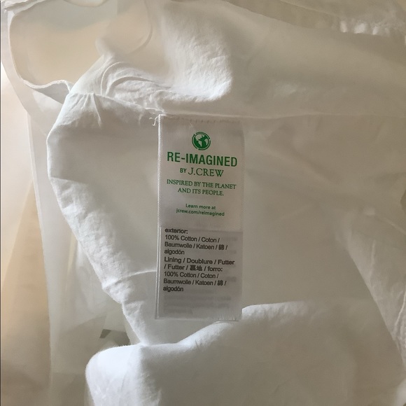 J Crew Smocked White Cotton Dress Reimagined Collection Small NWT - Picture 4 of 5